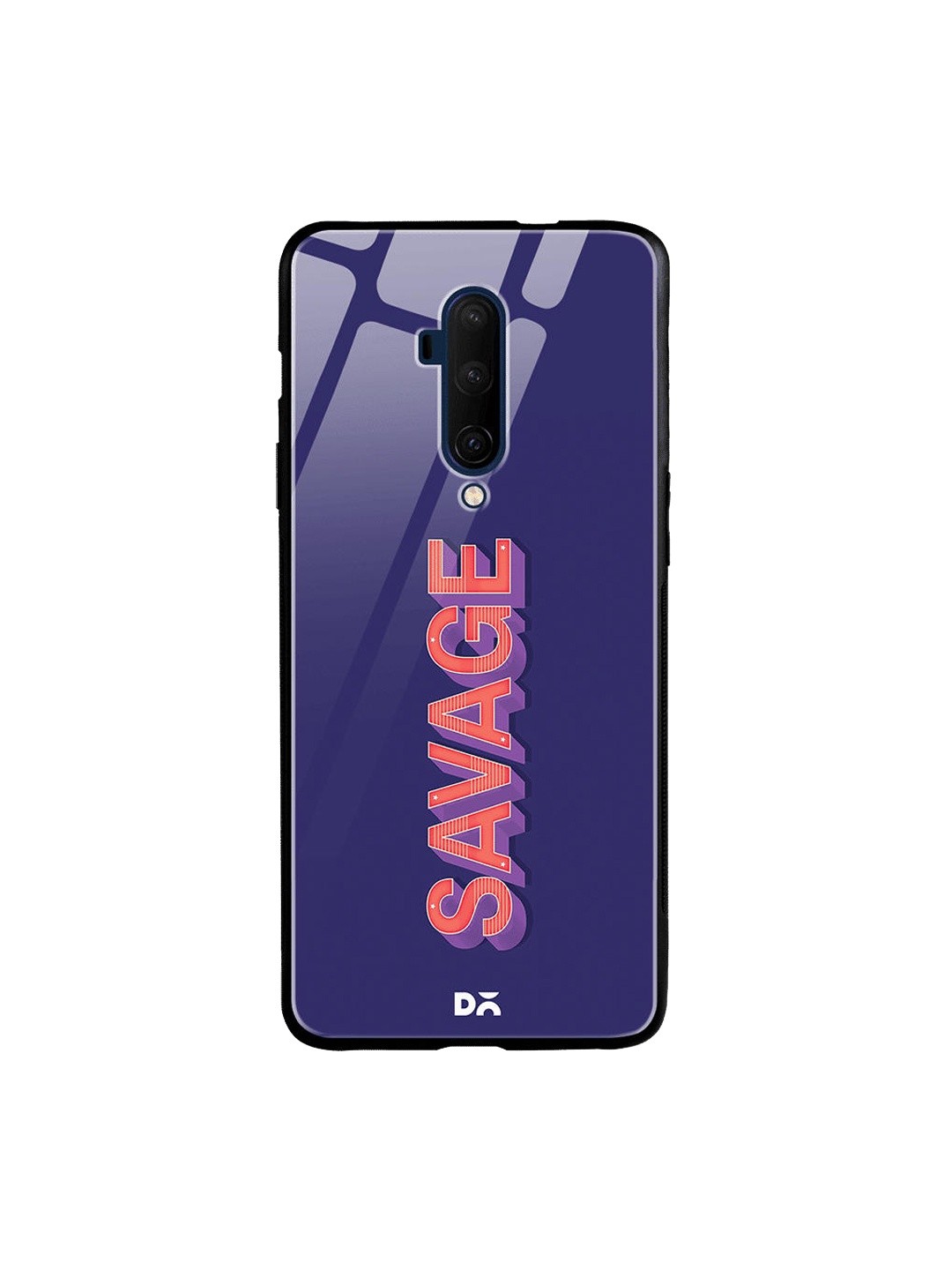 

DailyObjects Navy Blue & Pink A Savage OnePlus 7T Pro Glass Case