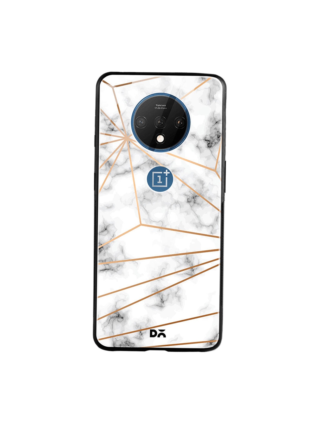 

DailyObjects Grey & White Marble Design 46 OnePlus 7T Glass Case