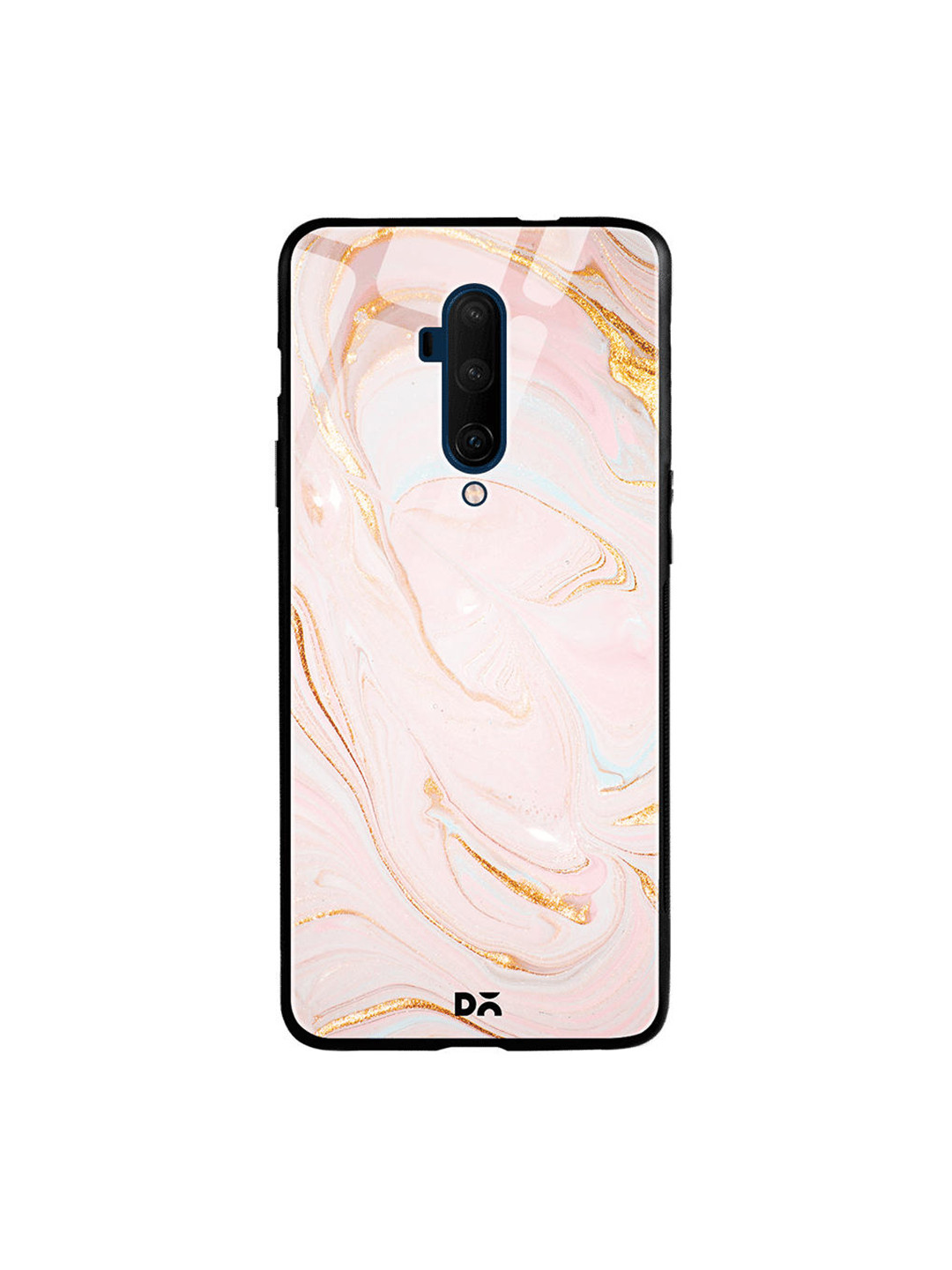 

DailyObjects Pink & Gold Coloured Magistic Marble OnePlus 7T Pro Glass Mobile Cover