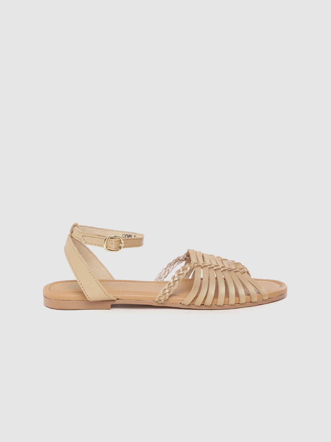 

Roadster Women Gold-Toned Solid Open Toe Flats