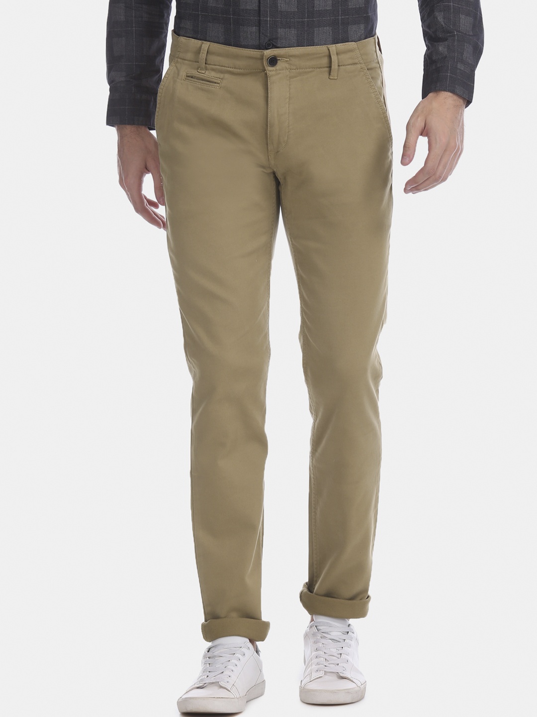 

Arrow Sport Men Brown Slim Fit Solid Regular Trousers