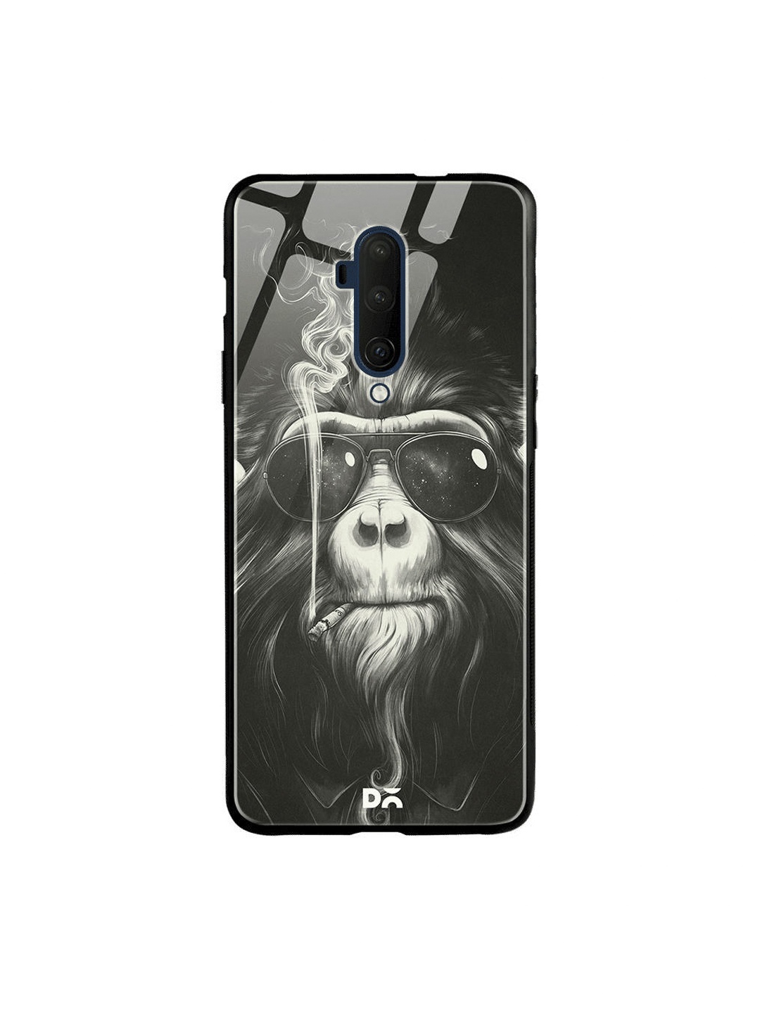 

DailyObjects Black & White Smoke Em OnePlus 7T Pro Glass Case