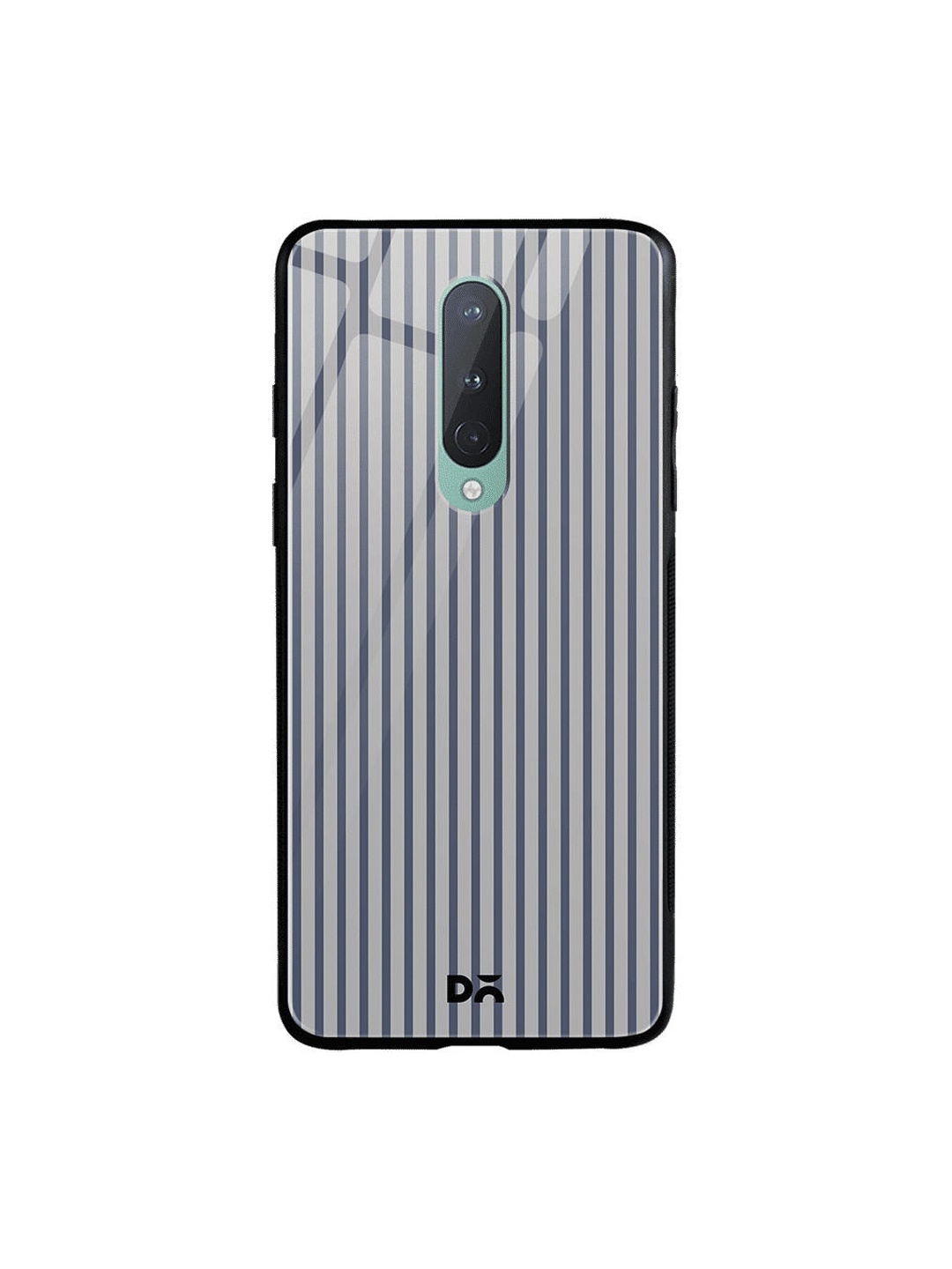 

DailyObjects Grey & Blue Striped OnePlus 8 Glass Case