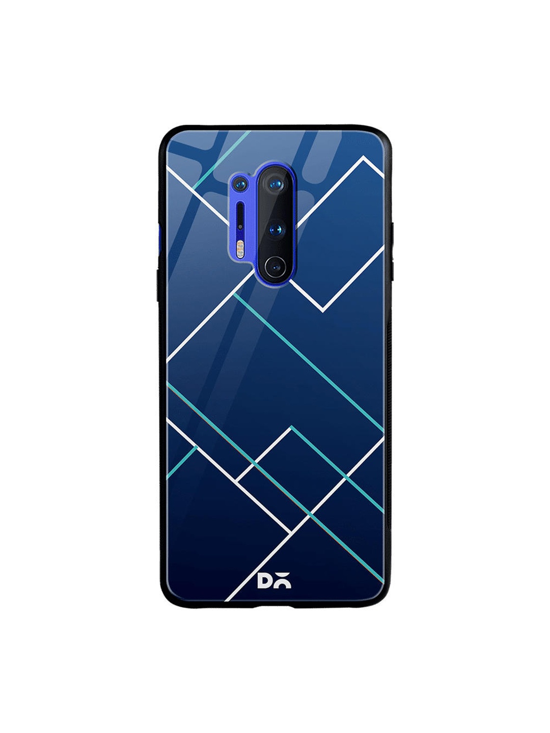 

DailyObjects Navy Blue Nightfall Tach Lines OnePlus 8 Pro Glass Mbile Cover