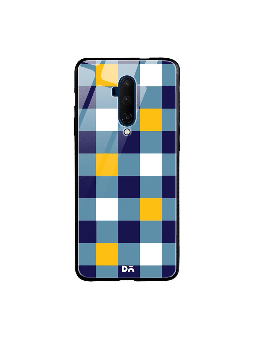 

DailyObjects Blue & Yellow Quartet Checks 1 OnePlus 7T Pro Glass Mobile Cover