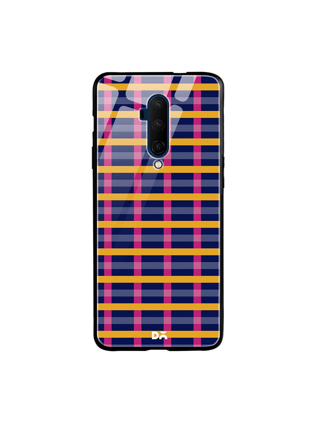 

DailyObjects Navy Blue & Pink Multi Pipes OnePlus 7T Pro Glass Mobile Cover