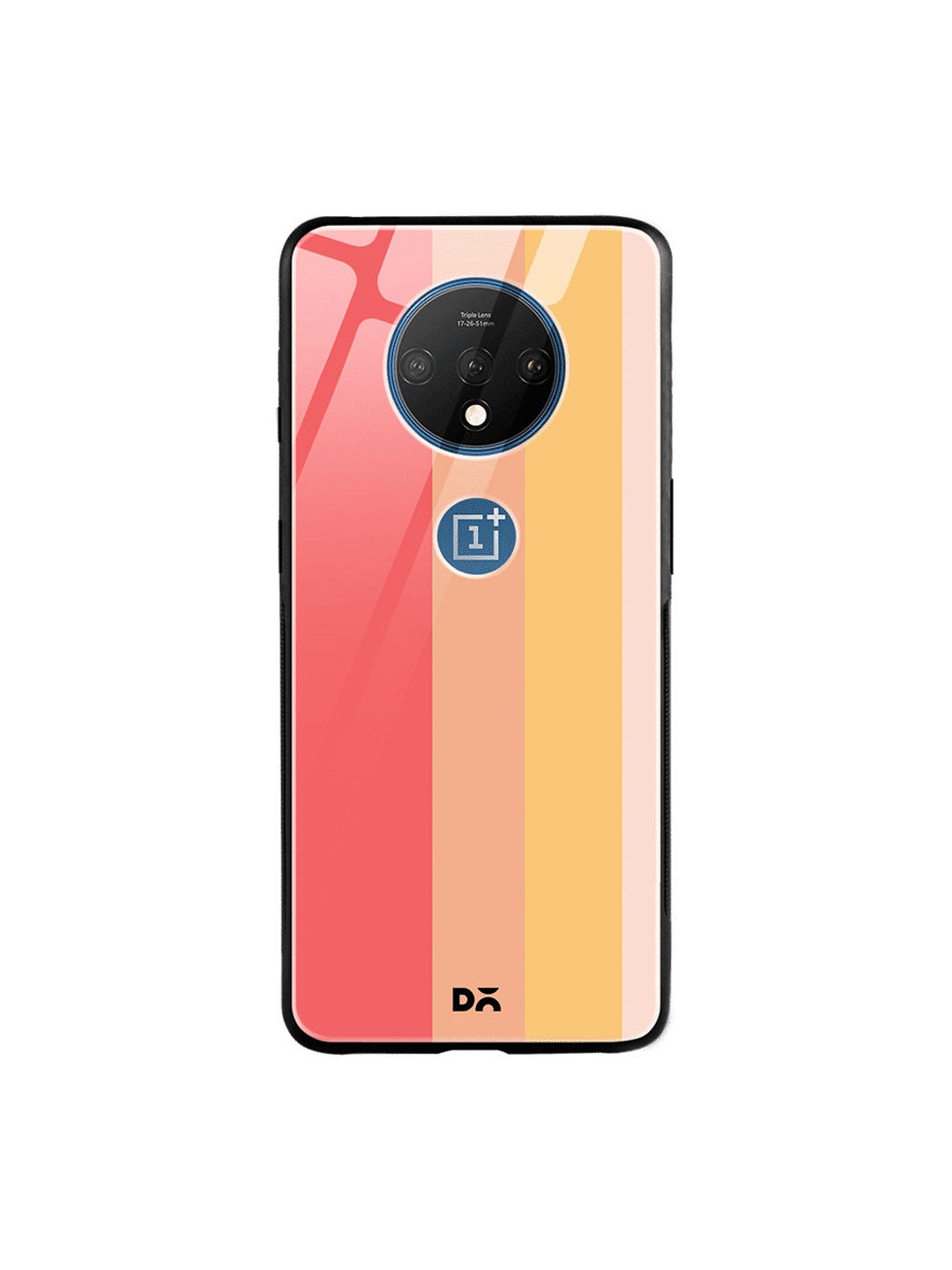 

DailyObjects Orange & Pink Vertical OnePlus 7T Glass Mobile Cover