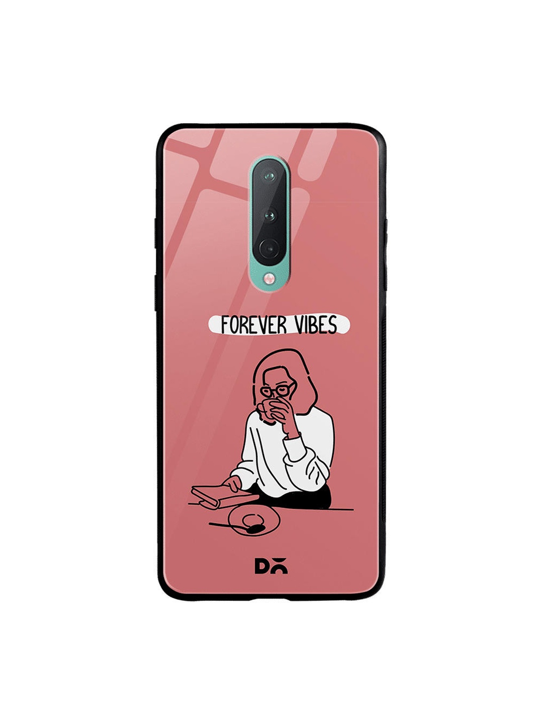 

DailyObjects Pink & White Forever Vibes OnePlus 8 Glass Mobile Case