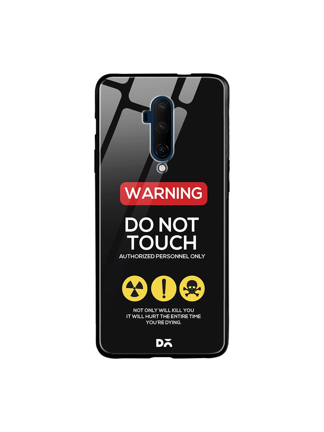 

DailyObjects Black & Yellow Do Not Touch OnePlus 7T Pro Glass Mobile Cover