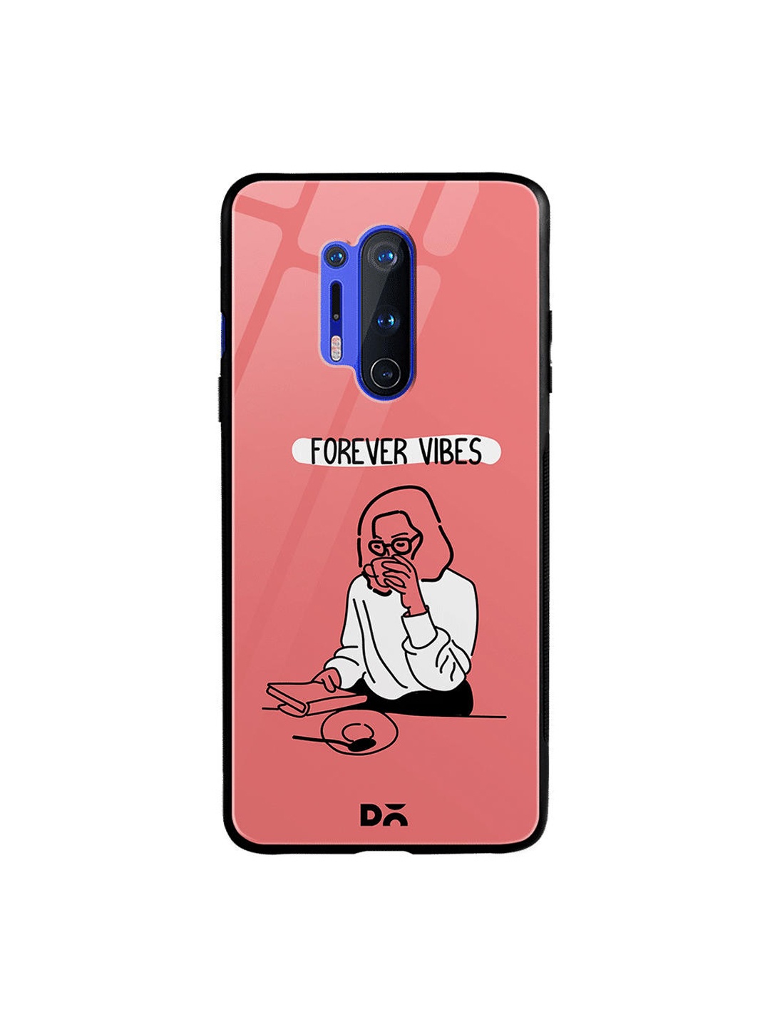 

DailyObjects Pink & White Forever Vibes OnePlus 8 Pro Glass Mobile Case