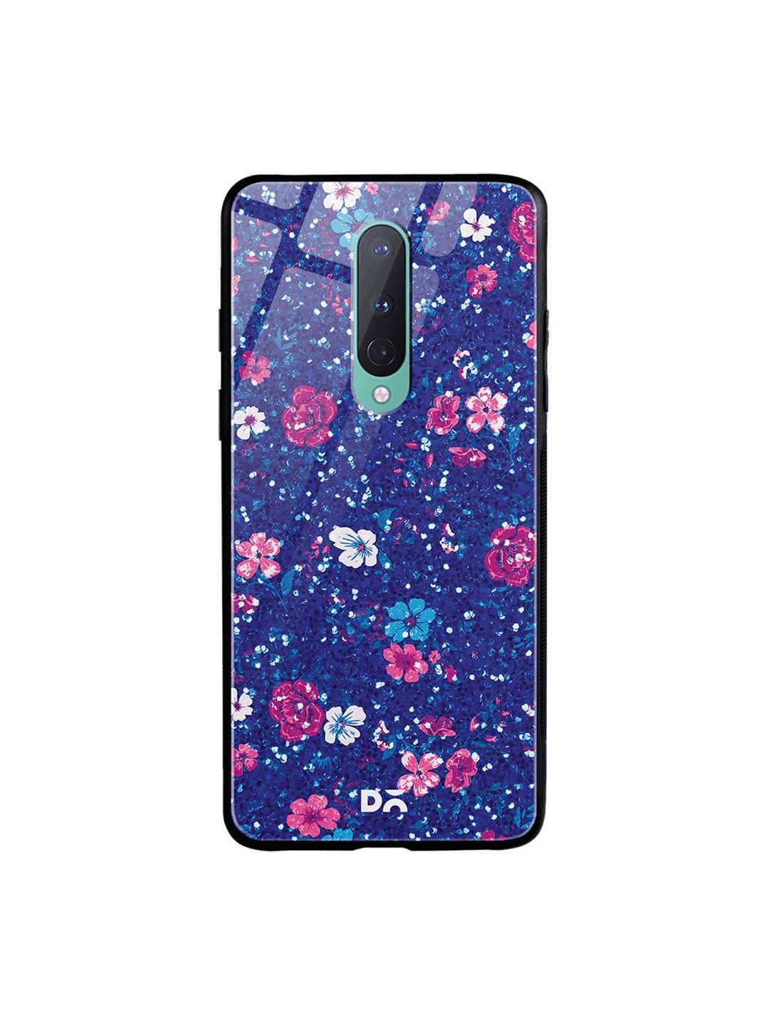 

DailyObjects Blue & Pink Marble Flowers Printed OnePlus 8 Glass Case
