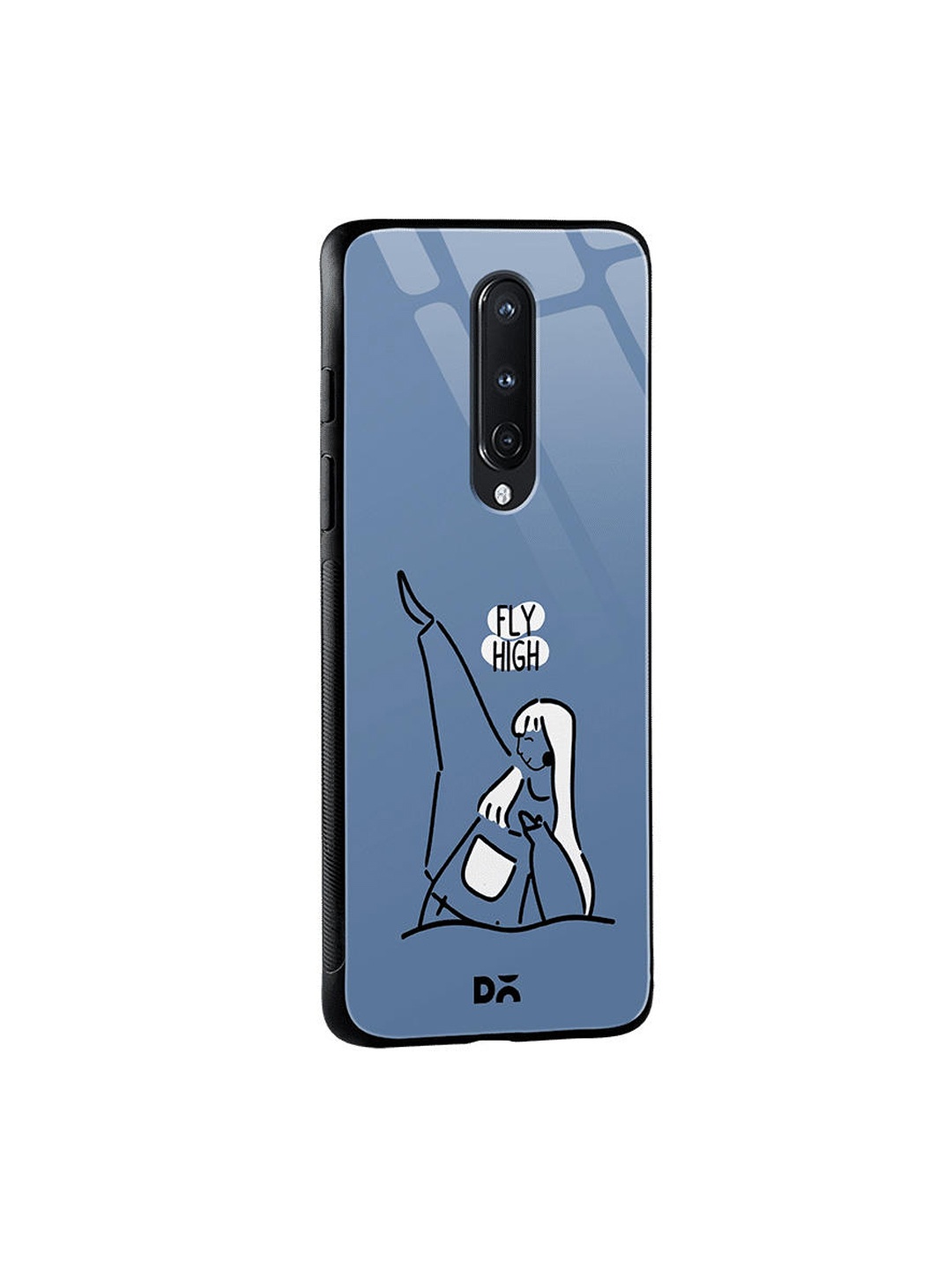 

DailyObjects Blue & White Printed Flying High OnePlus 8 Glass Case