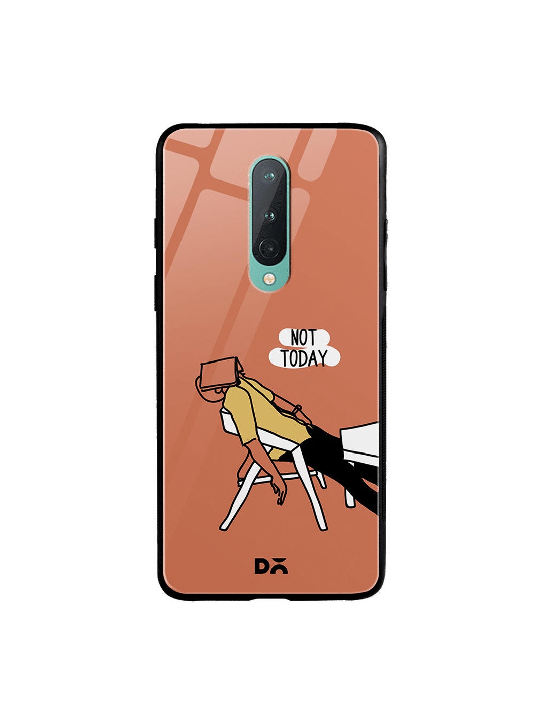 

DailyObjects Orange & Yellow Not Today OnePlus 8 Glass Mobile Cover