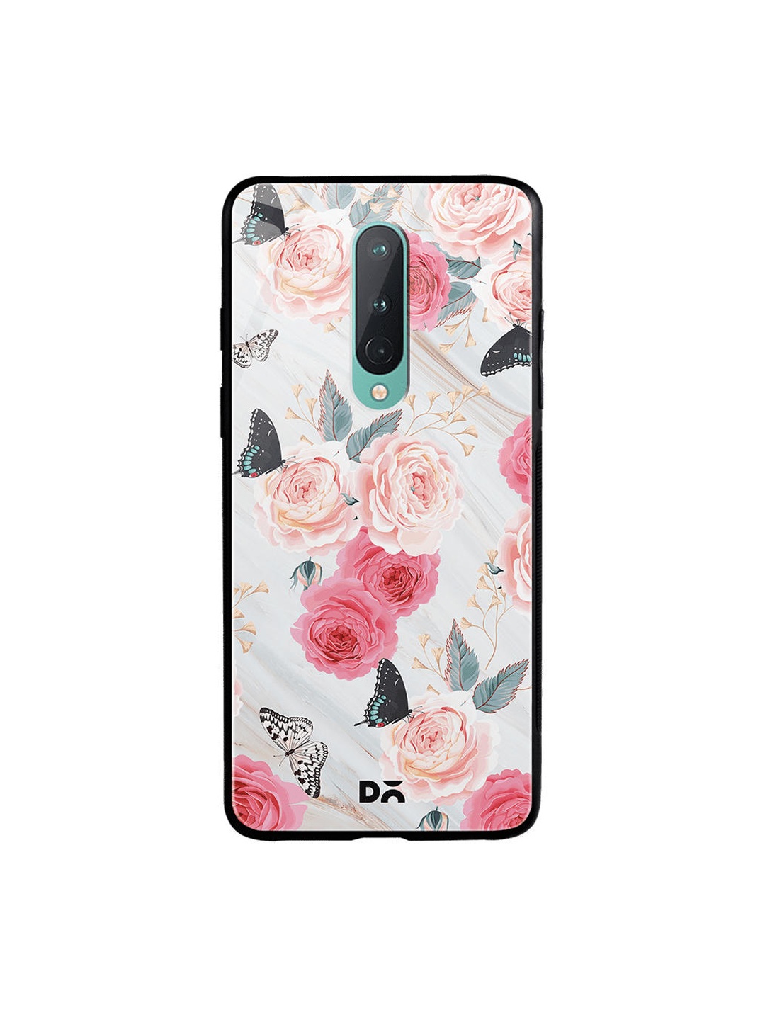

DailyObjects Pink & White Flowers Marble OnePlus 8 Glass Mobile Case