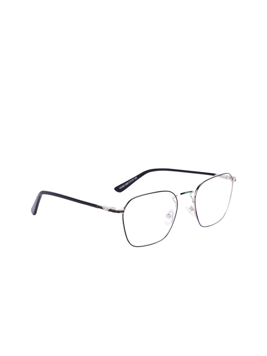 

MARC LOUIS Unisex Black & Silver-Toned Solid Full Rim Square Frames