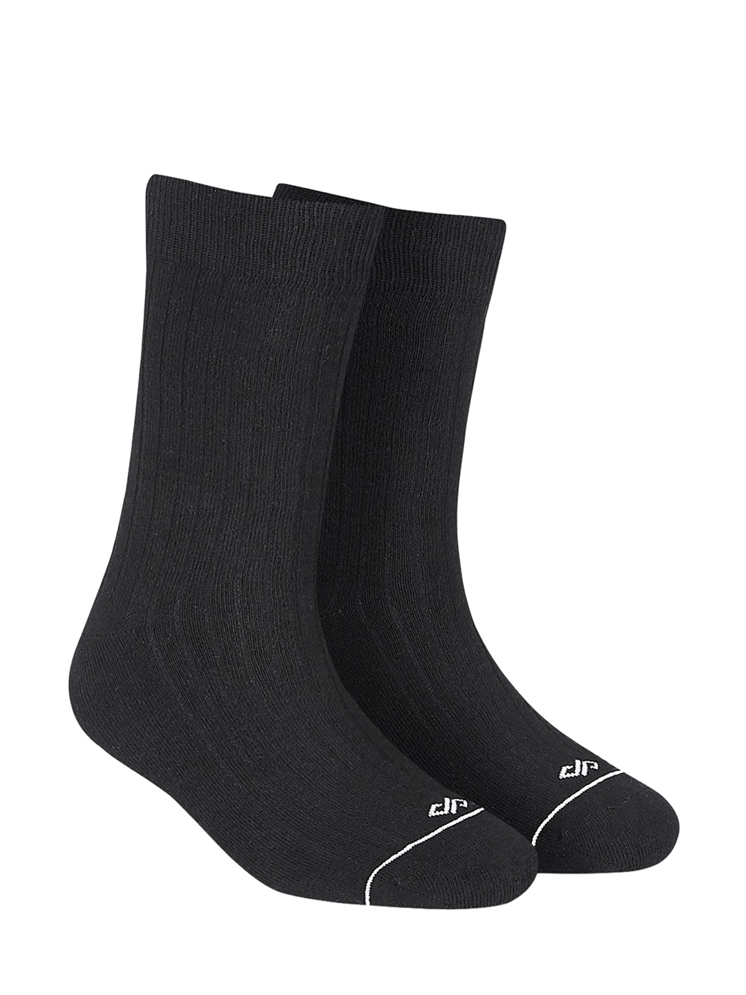 

Dynamocks Unisex Black Solid Calf-Length Anti Bacterial Socks