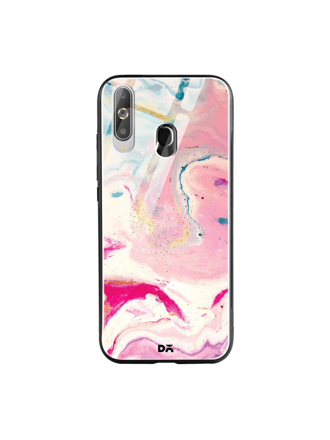 

DailyObjects Pink & Blue Shades Of Marble Samsung Galaxy M40 Glass Mobile Cover