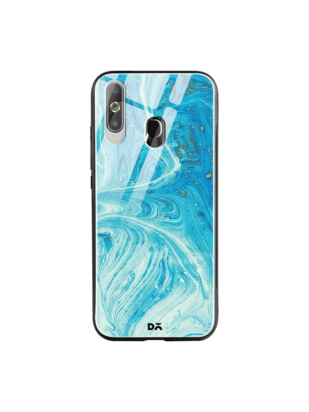 

DailyObjects Blue & White Marble Painting Printed Samsung Galaxy M40 Glass Case