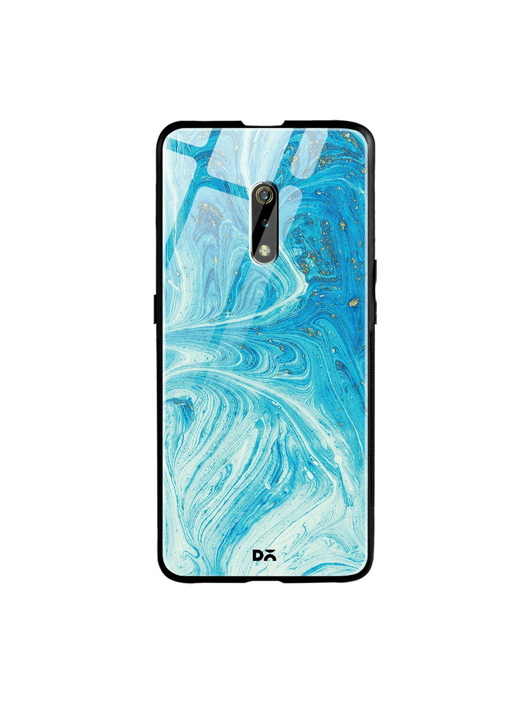 

DailyObjects Turquoise Blue Marble Painting Oppo Realme X Glass Mobile Cover