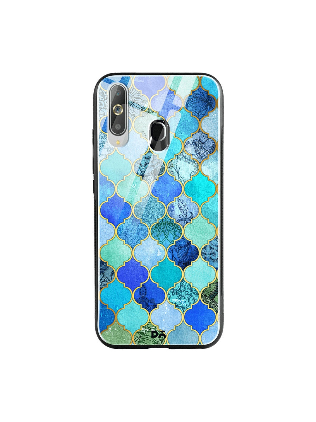 

DailyObjects Blue & Green Moroccan Samsung Galaxy M40 Glass Mobile Cover
