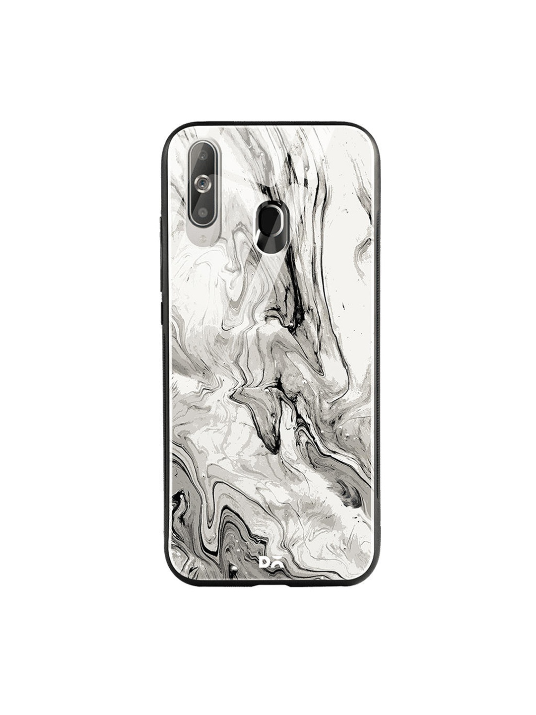 

DailyObjects Grey & White Marble Samsung Galaxy M40 Glass Mobile Case