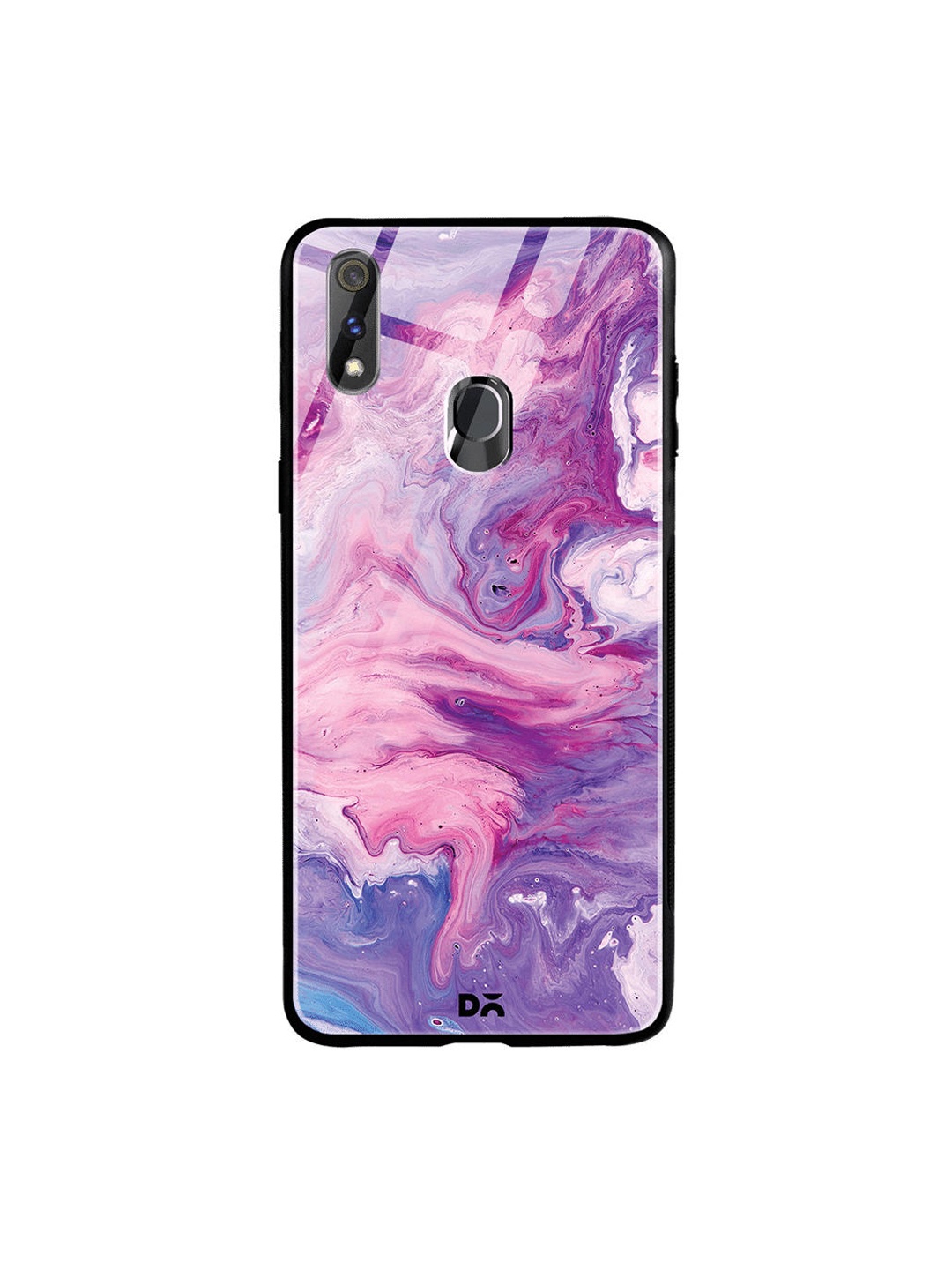 

DailyObjects Pink & Purple Marble Unicorn Oppo Realme 3 Pro Glass Case