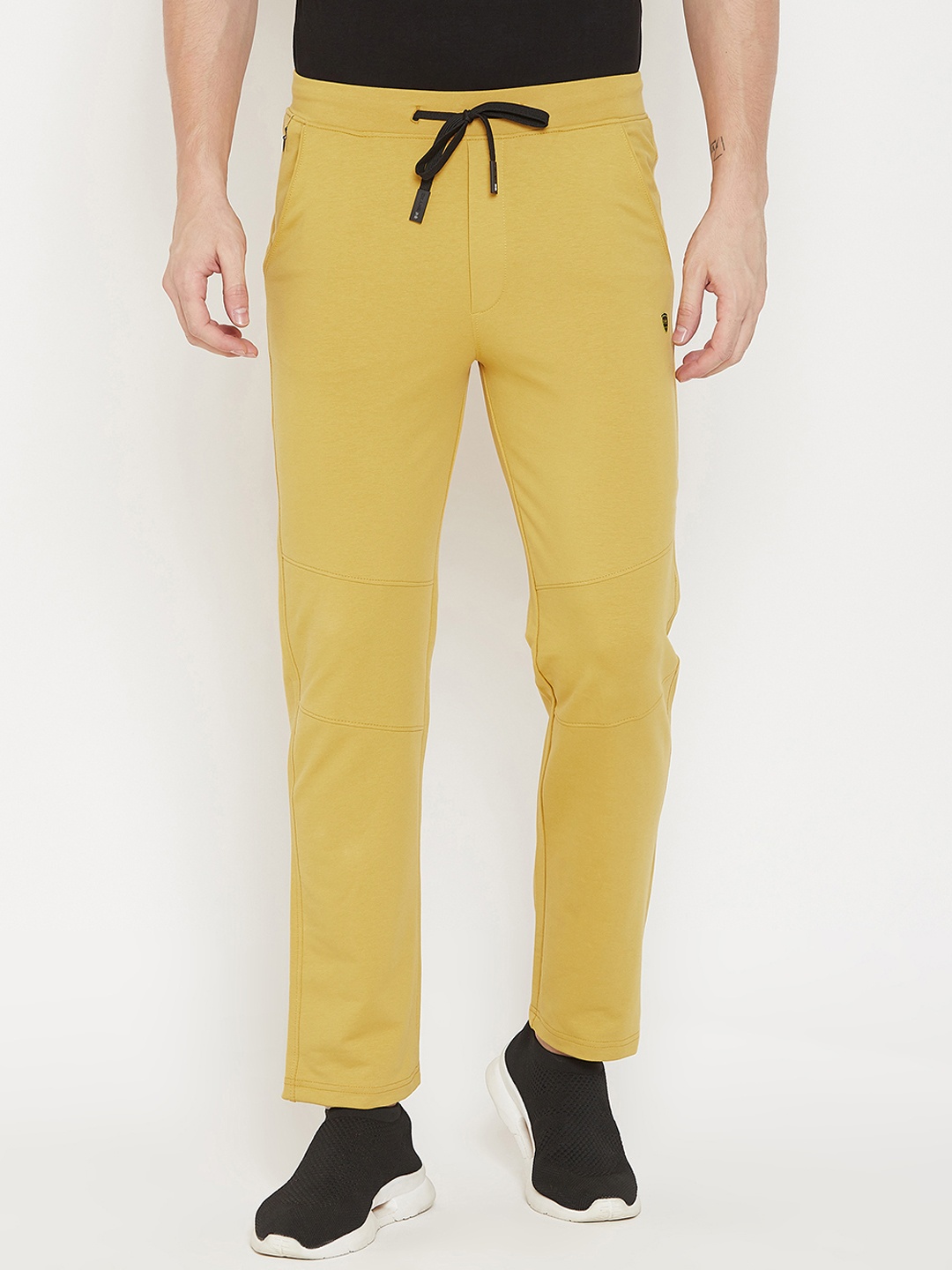 

Okane Men Yellow Solid Track Pants