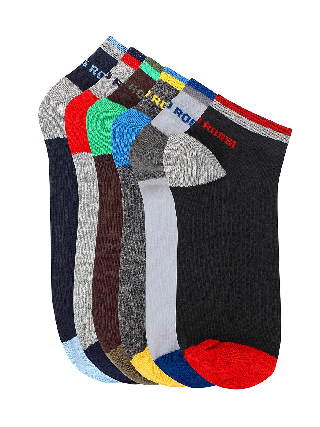 

ROMEO ROSSI Men Pack Of 6 Assorted Ankle-Length Socks