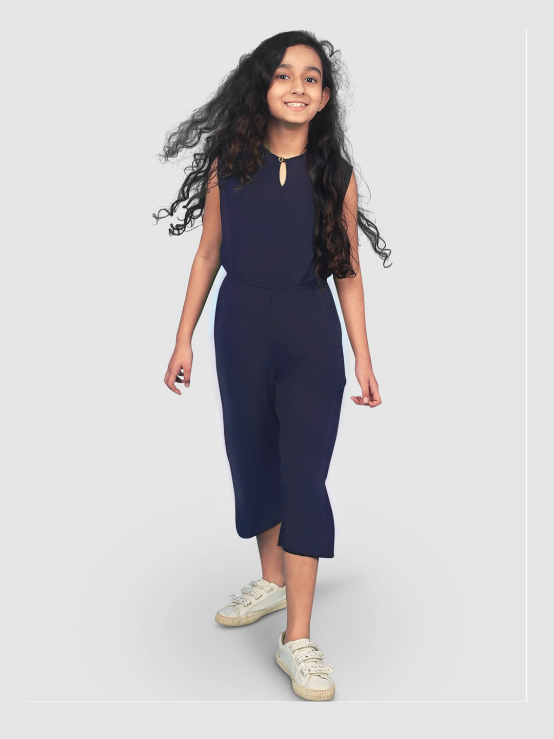 

Uptownie Lite Girls Keyhole Jumpsuit, Navy blue