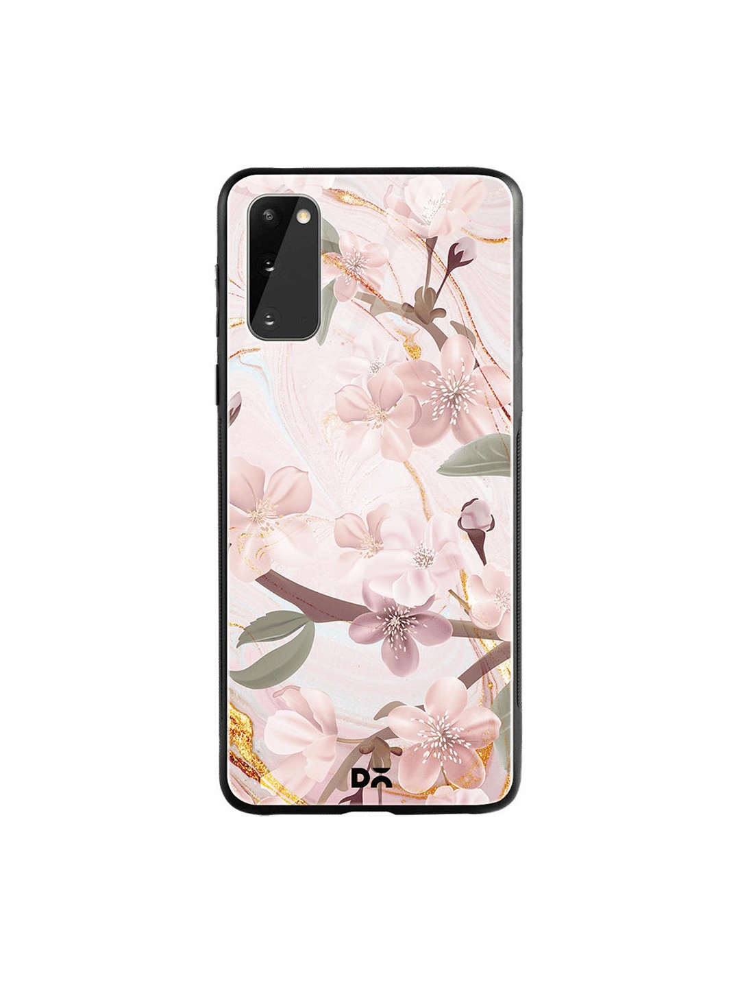 

DailyObjects Pink & Green Marble Flowers Samsung Galaxy S20 Glass Case