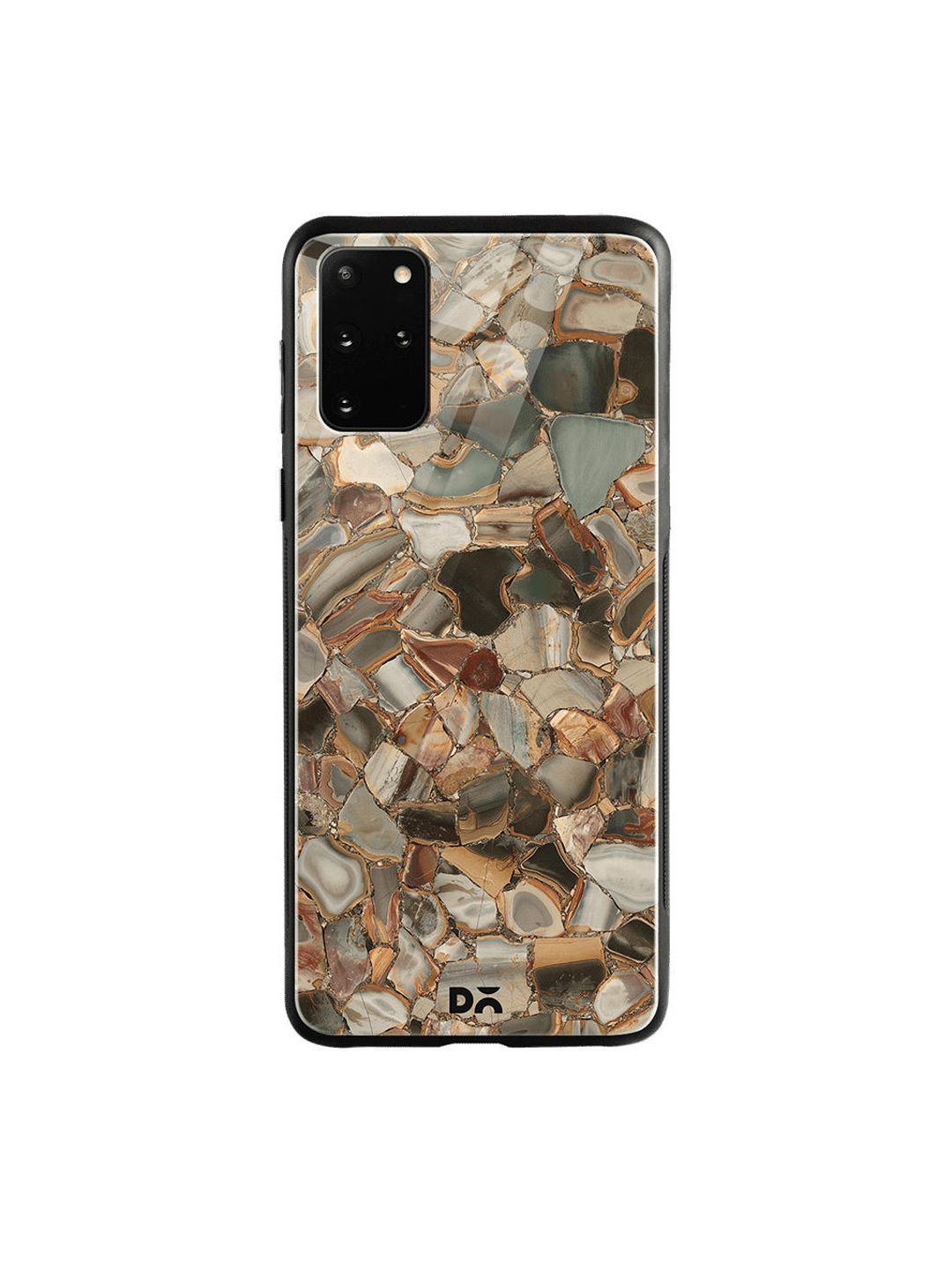 

DailyObjects Brown & Grey Marble Mosaic Samsung Galaxy S20 Plus Glass Case