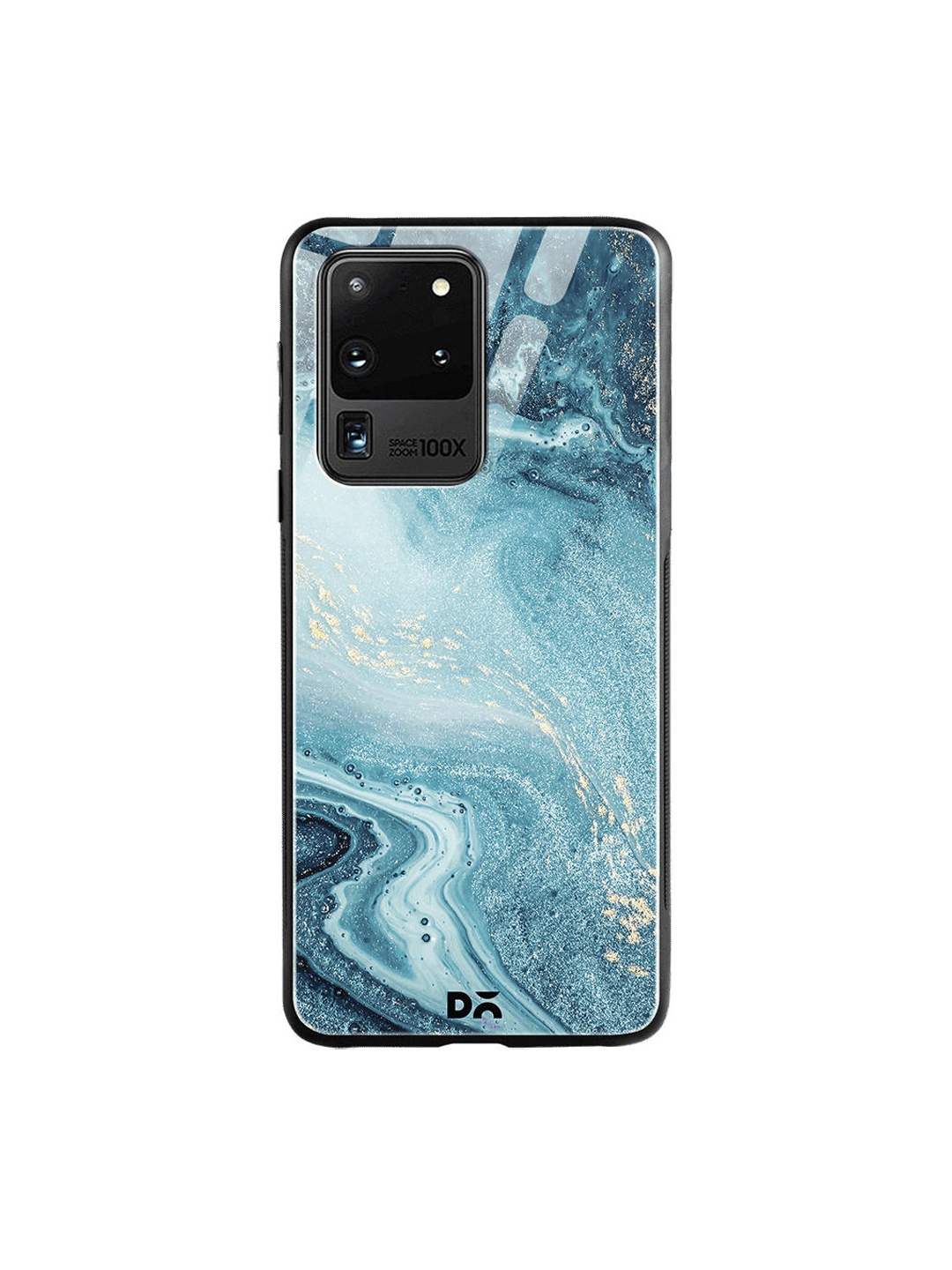 

DailyObjects Teal Blue & Gold ColouredMarble Ocean Samsung Galaxy S20 Ultra Glass Mobile Cover