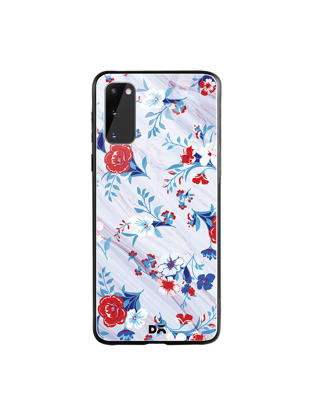 

DailyObjects Grey & Blue Marble Flowers Samsung Galaxy S20 Glass Mobile Case