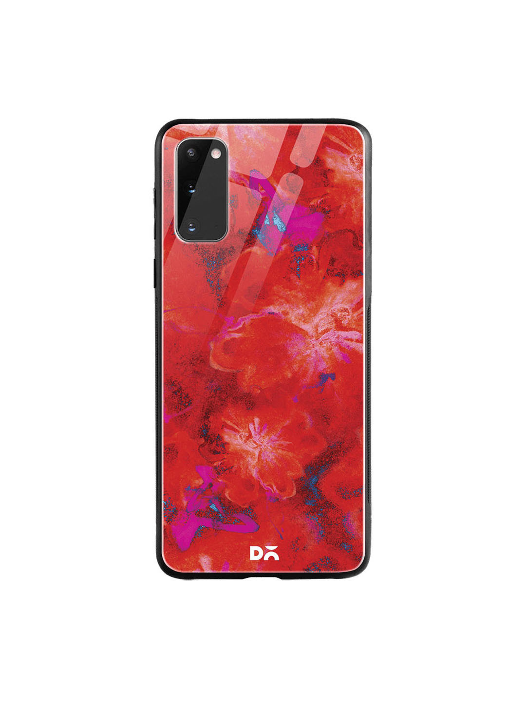 

DailyObjects Red Marble Flowers Samsung Galaxy S20 Glass Case