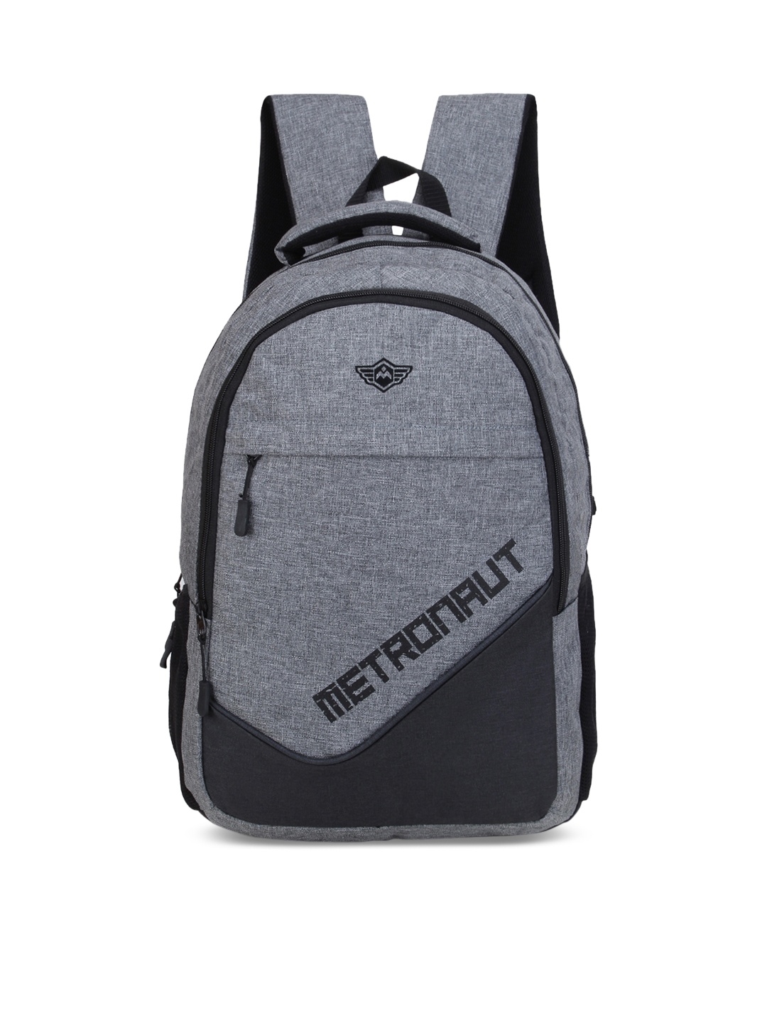 

Metronaut Unisex Grey & Black Brand Logo Backpack