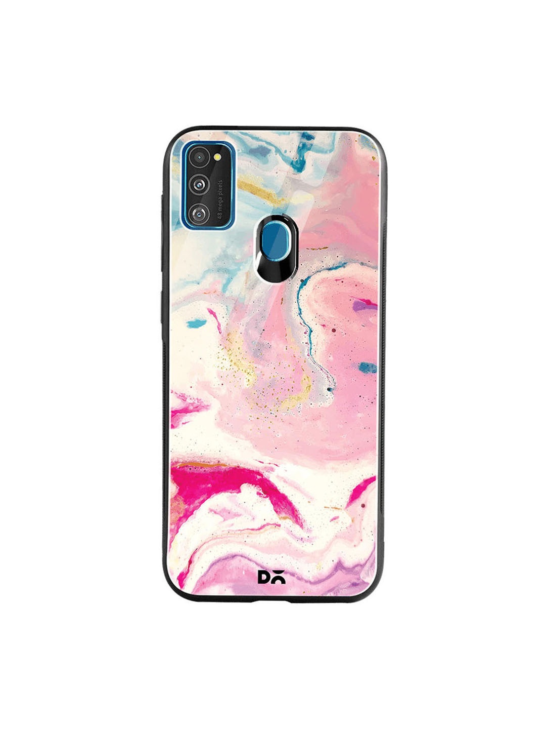 

DailyObjects Pink & Blue Shades of Marble Samsung Galaxy M30S Glass Mobile Cover