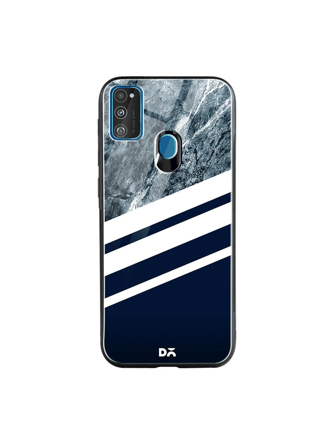 

DailyObjects Navy Blue & White Marble Samsung Galaxy M30S Glass Mobile Cover