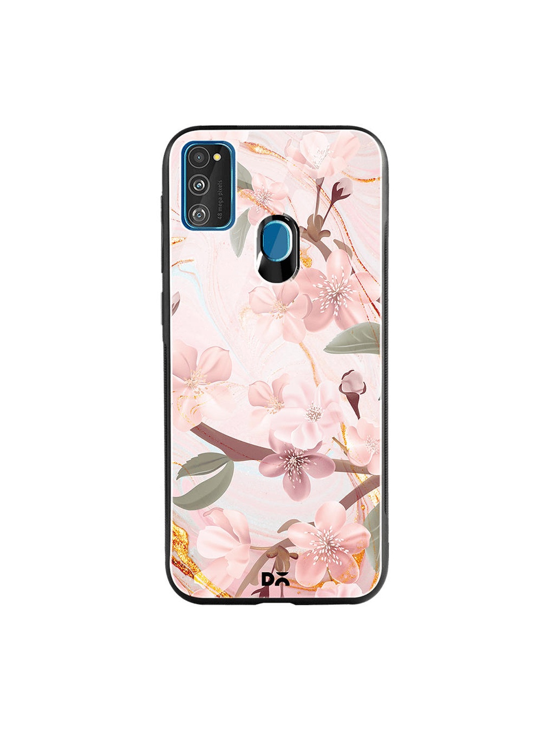 

DailyObjects Pink & Green Marble Flowers Samsung Galaxy M30S Glass Mobile Case