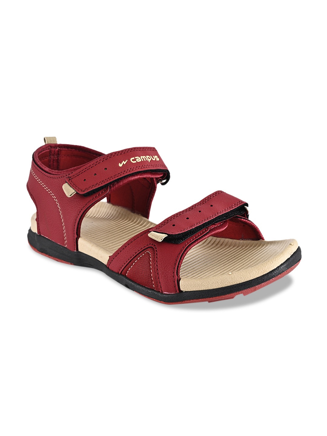 

Campus Men Rust Red Sports Sandals