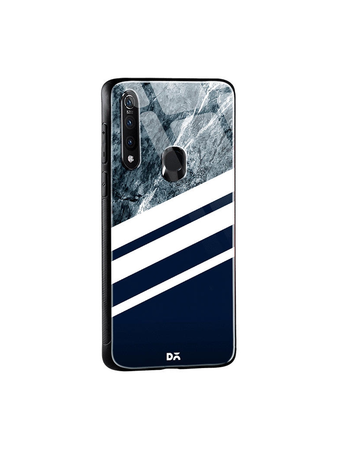 

DailyObjects Navy Blue & White Marble Vivo Z1 Pro Glass Case