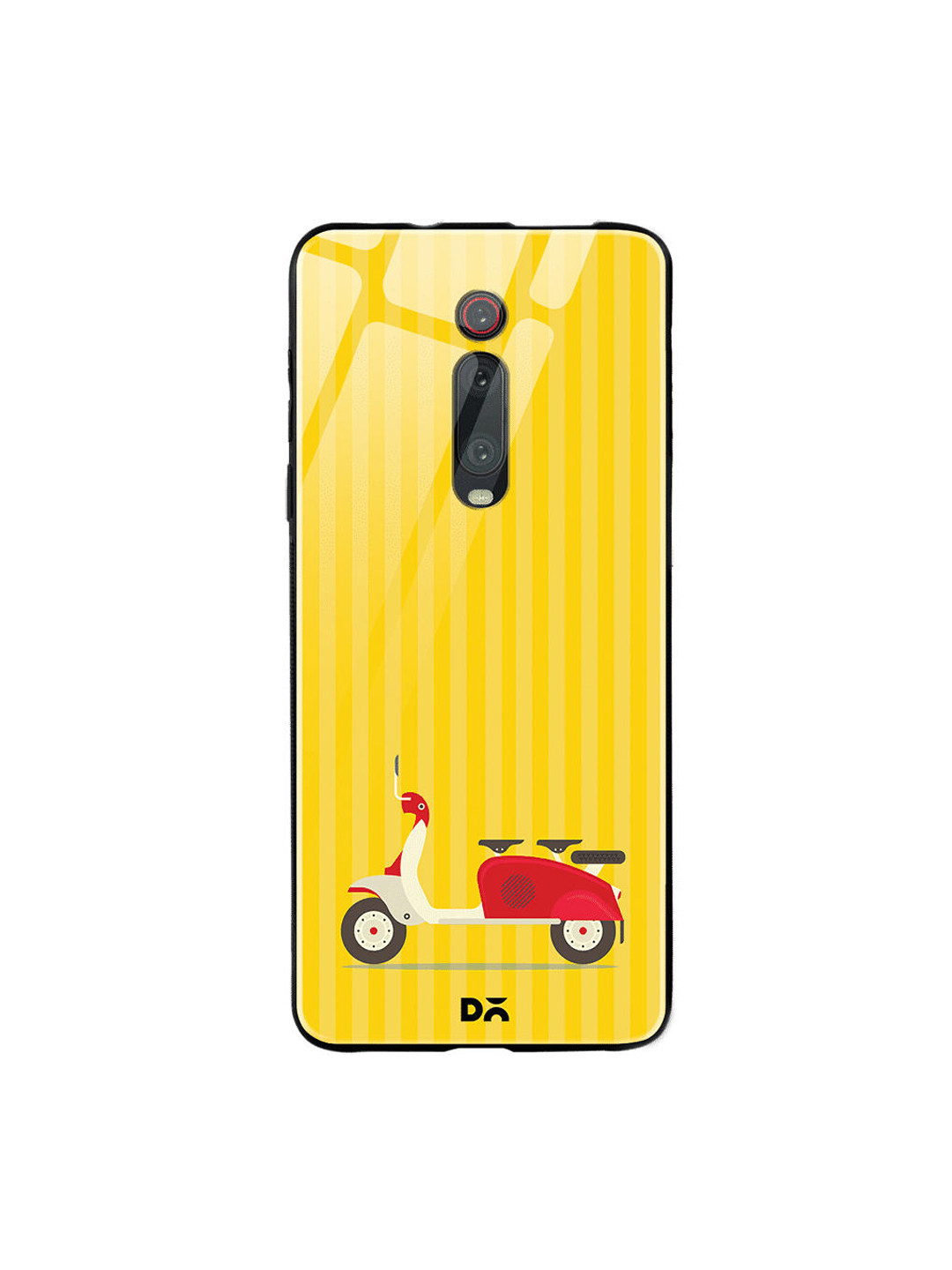 

DailyObjects Yellow & Red 3 To Go Scooter Striped Xiaomi Redmi K20 Pro Glass Case