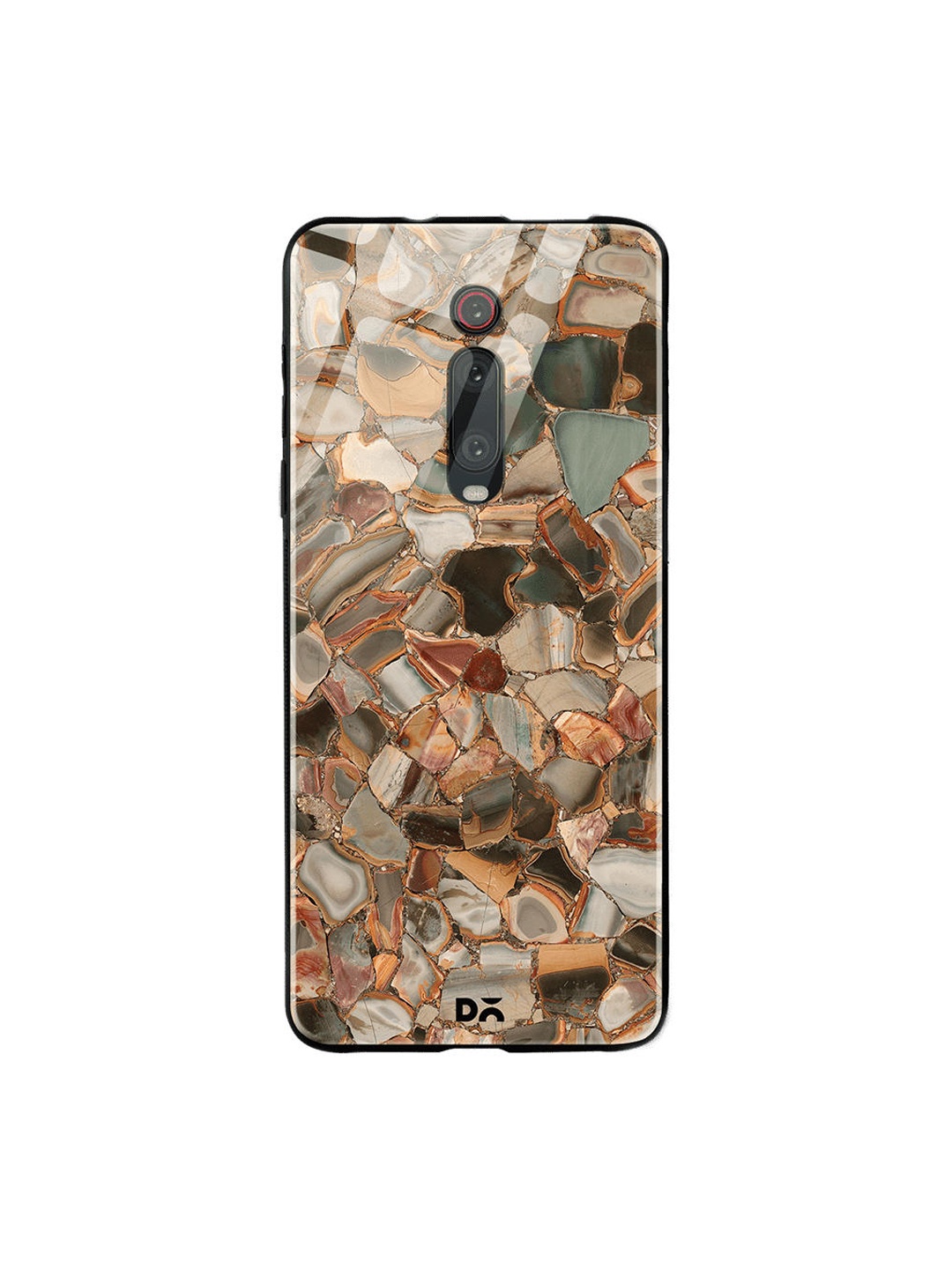 

DailyObjects Brown & Grey Marble Mosaic Xiaomi Redmi K20 Glass Case