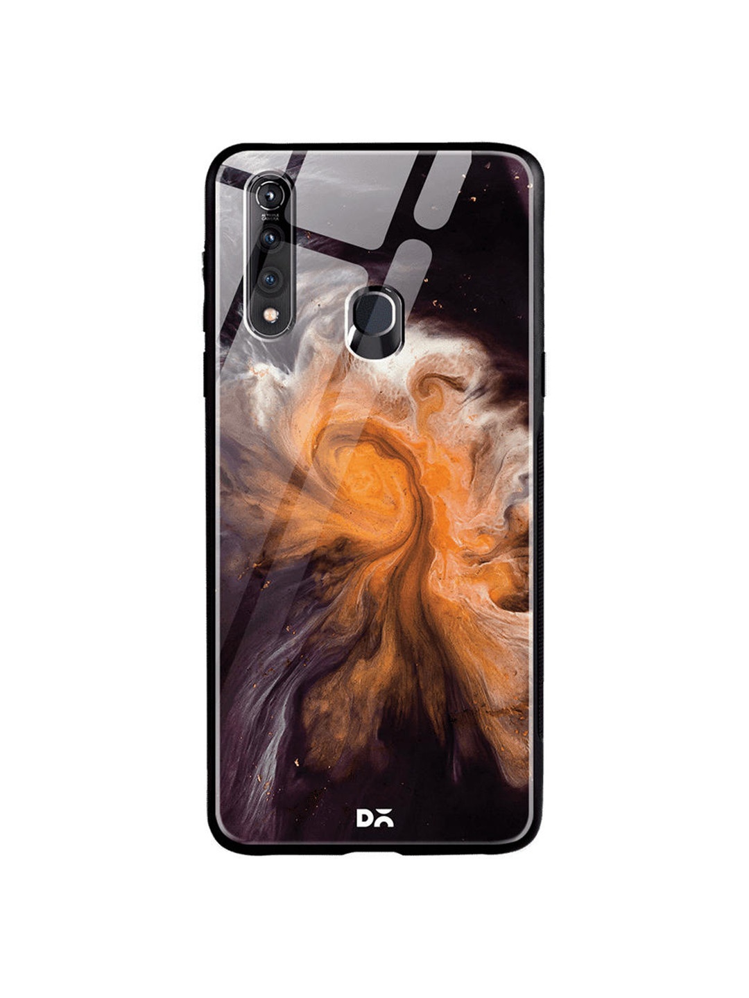 

DailyObjects Black & Orange Marble Galaxy Vivo Z1 Pro Glass Case