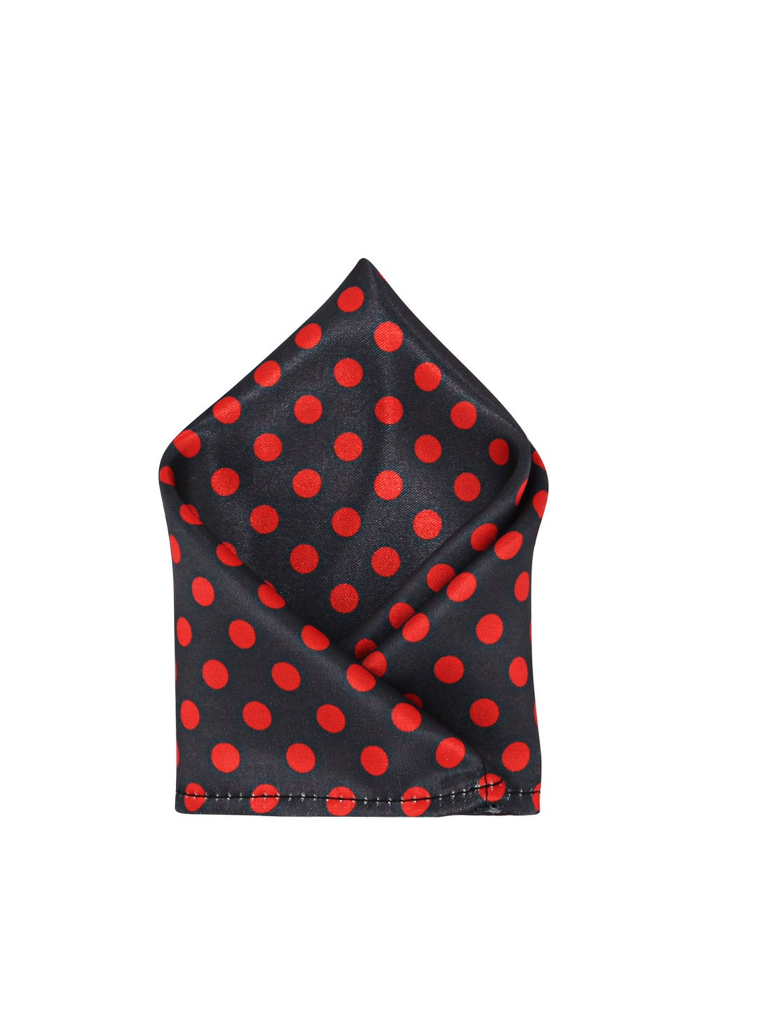 

Blacksmith Men Black & Red Polka Dots Print Pocket Square