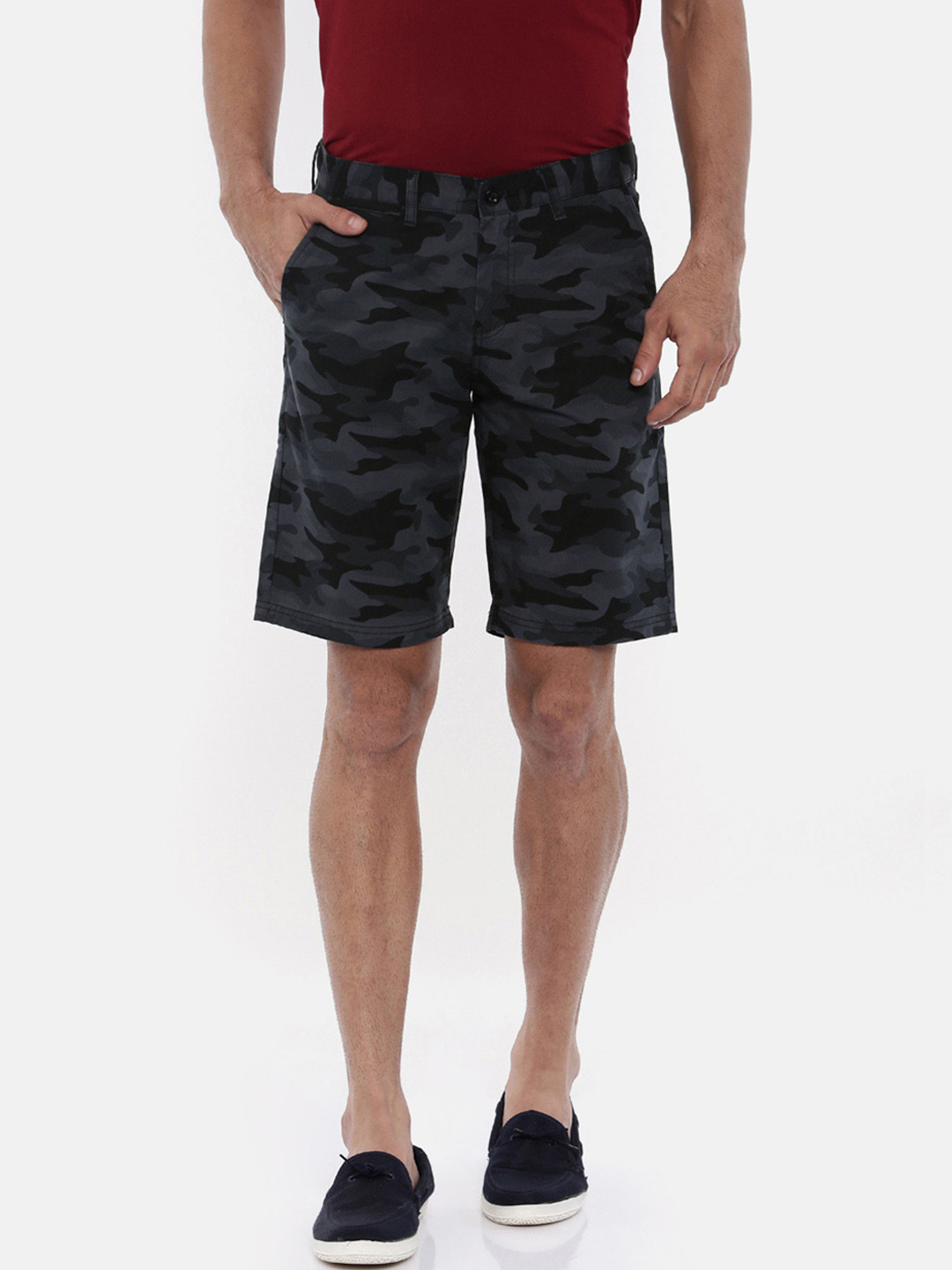 

Bushirt Men Blue Printed Regular Fit Regular Shorts