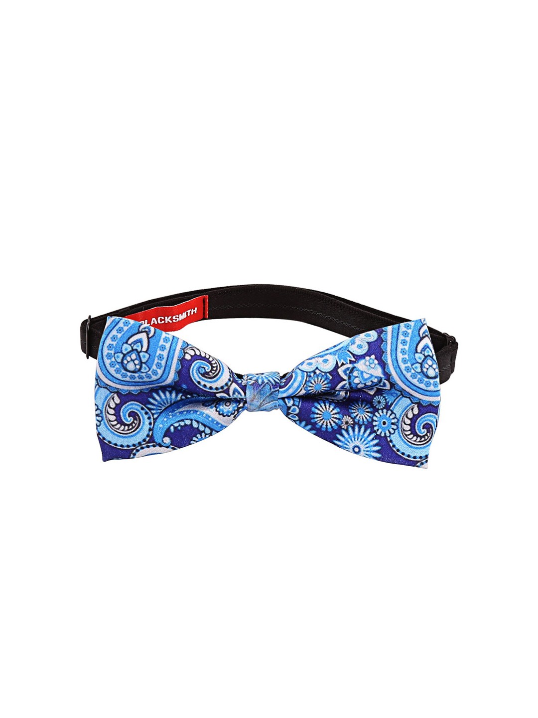 

Blacksmith Blue Printed Satin Bow Tie