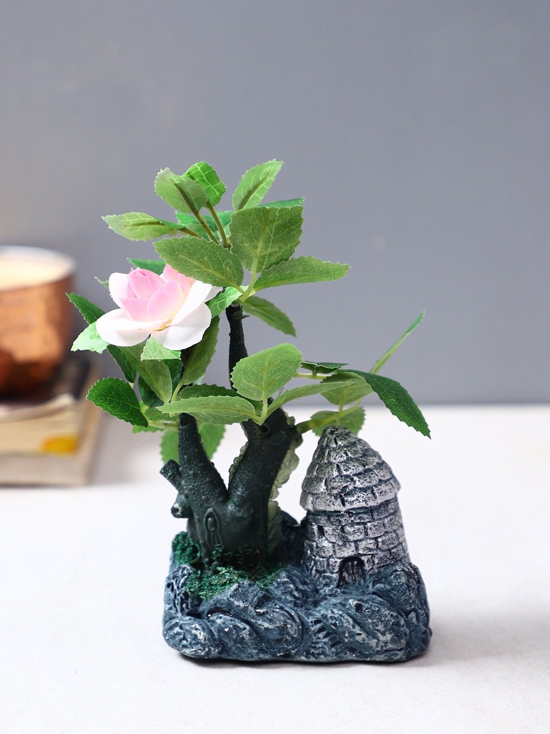 

TAYHAA Green & Black Impeccable Artificial Bonsai Plant