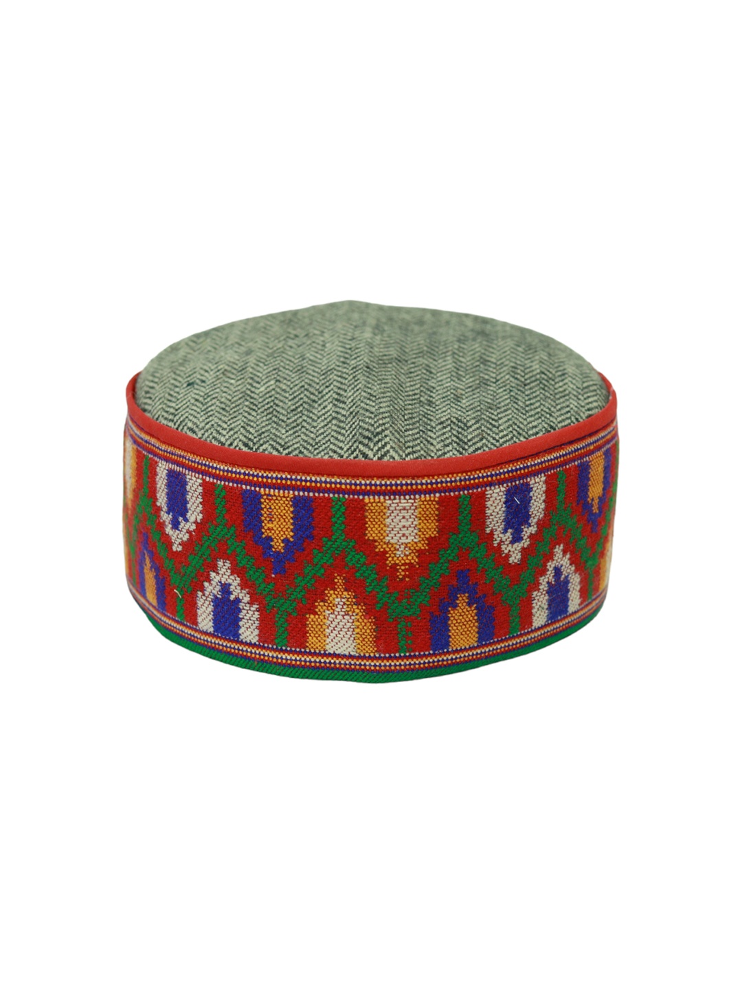 

Vastraa Fusion Unisex Multicoloured Embroidered Woollen Himachali Kullu Cap, Multi