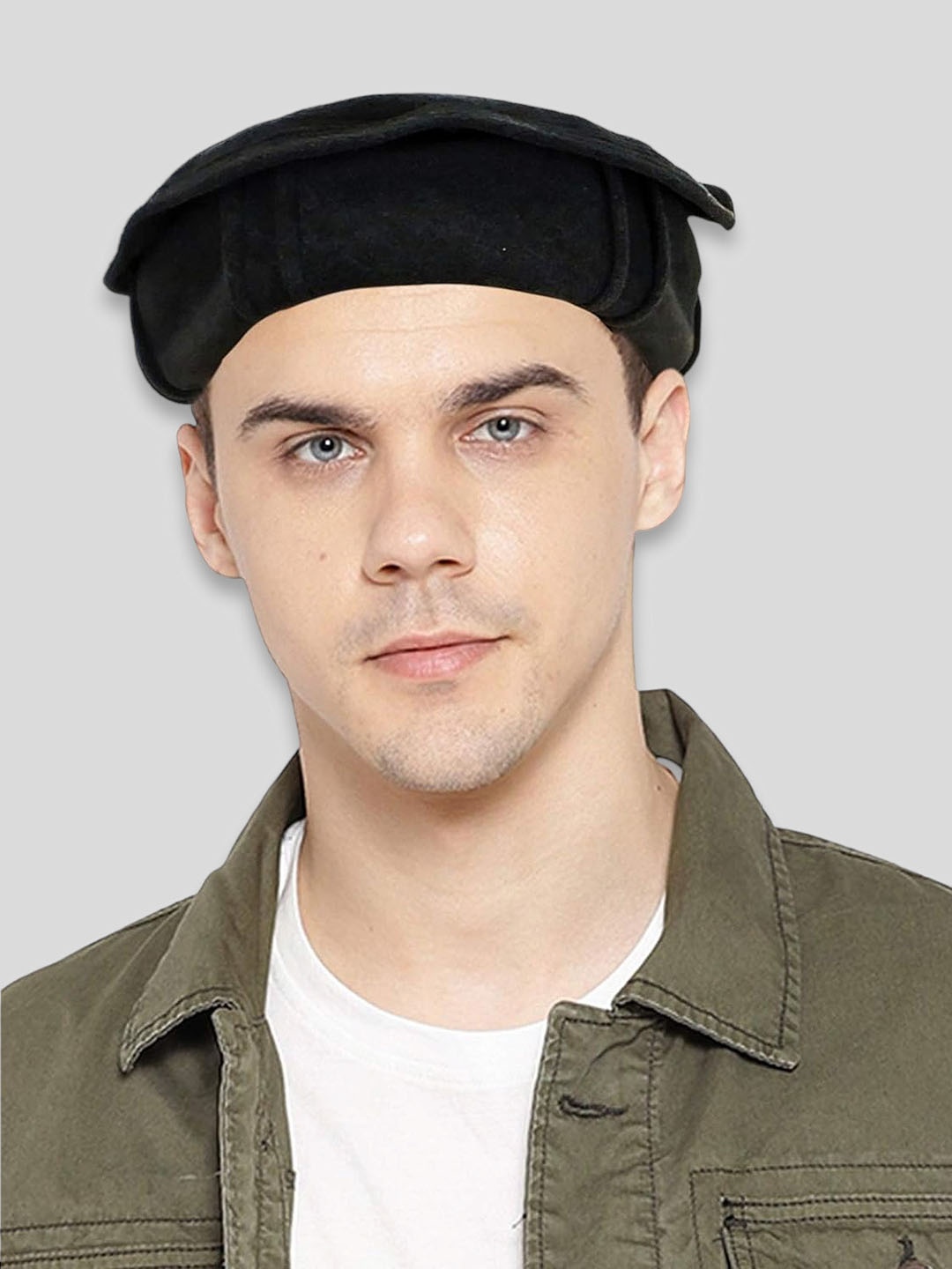 

Vastraa Fusion Unisex Charcoal Grey Woollen Afghani Pakol Cap