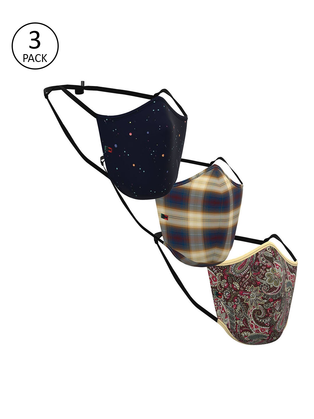 

Peter England Assorted 3 Pcs Reusable 3-Ply Outdoor Face Mask